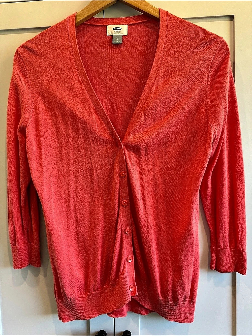 Old Navy Pink Button-Front Cardigan Size Large